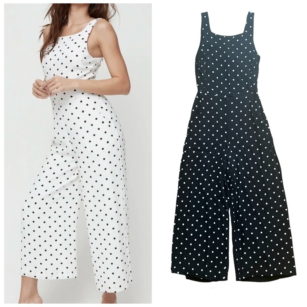 ARITZIA Wilfred Ecoulement Polka Dot Jumpsuit Back Self-Tie Size 4